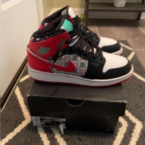 Jordan Kids' Sneakers - Black, Red, and White